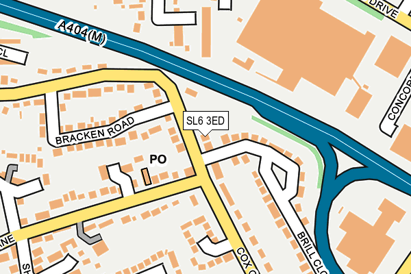 SL6 3ED map - OS OpenMap – Local (Ordnance Survey)