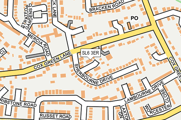 SL6 3ER map - OS OpenMap – Local (Ordnance Survey)