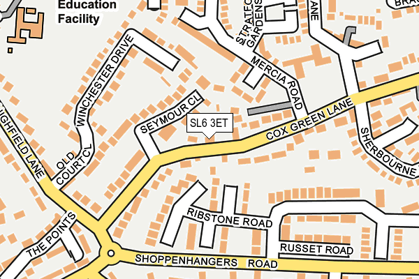 SL6 3ET map - OS OpenMap – Local (Ordnance Survey)