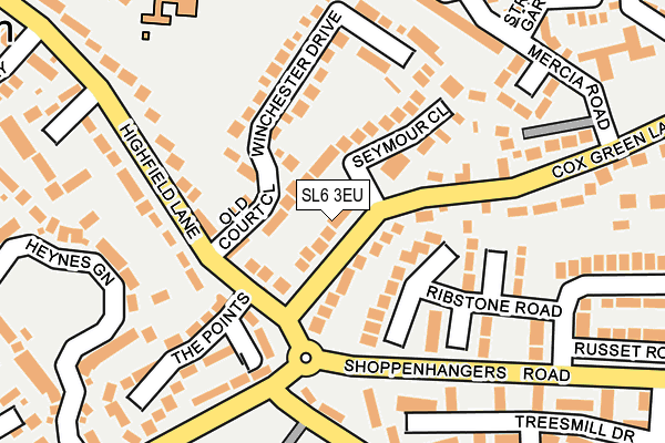SL6 3EU map - OS OpenMap – Local (Ordnance Survey)