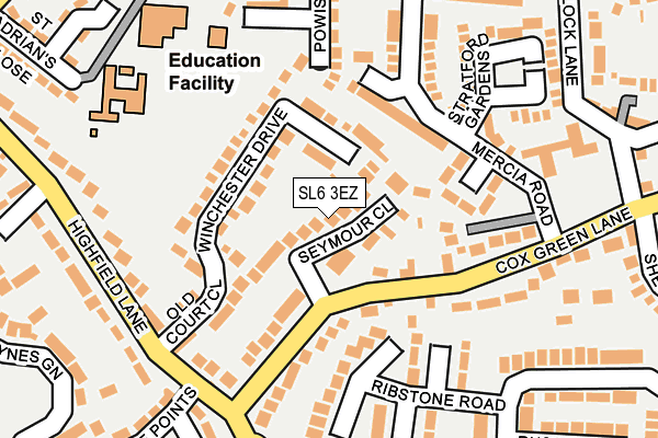 SL6 3EZ map - OS OpenMap – Local (Ordnance Survey)