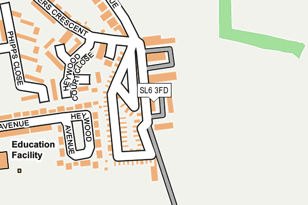 SL6 3FD map - OS OpenMap – Local (Ordnance Survey)