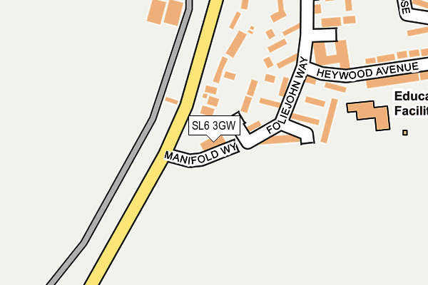 SL6 3GW map - OS OpenMap – Local (Ordnance Survey)