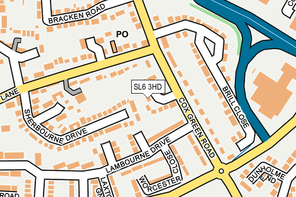 SL6 3HD map - OS OpenMap – Local (Ordnance Survey)
