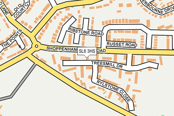 SL6 3HS map - OS OpenMap – Local (Ordnance Survey)