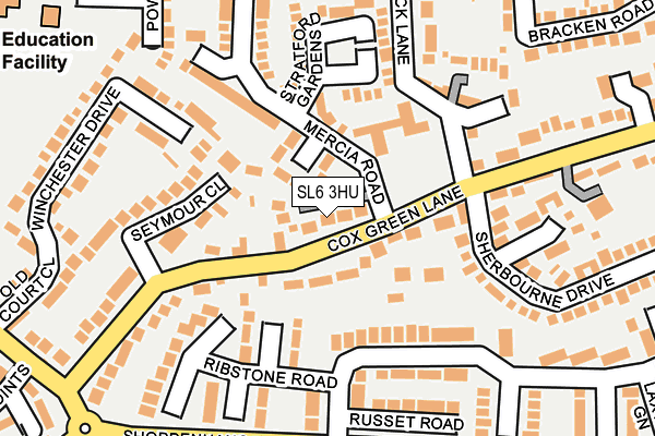 SL6 3HU map - OS OpenMap – Local (Ordnance Survey)