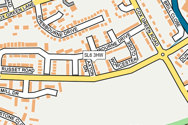 SL6 3HW map - OS OpenMap – Local (Ordnance Survey)