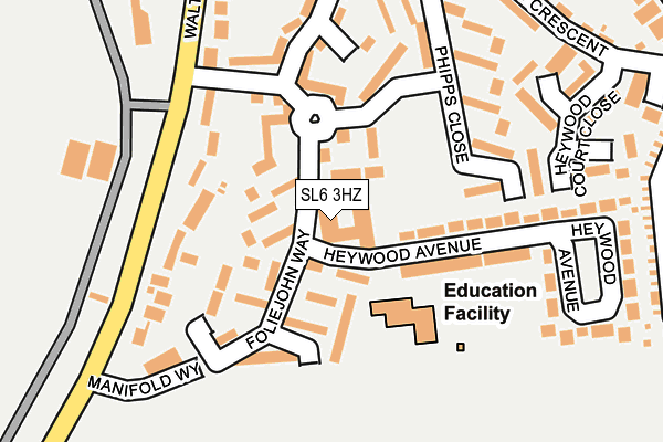 SL6 3HZ map - OS OpenMap – Local (Ordnance Survey)