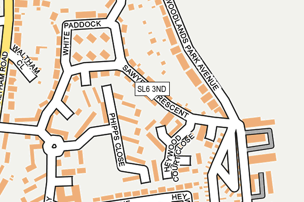 SL6 3ND map - OS OpenMap – Local (Ordnance Survey)