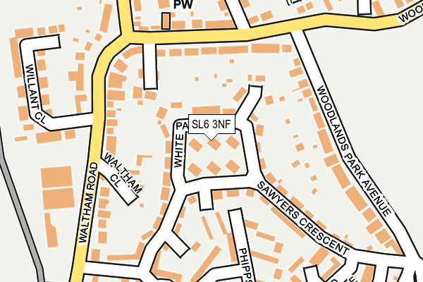 SL6 3NF map - OS OpenMap – Local (Ordnance Survey)