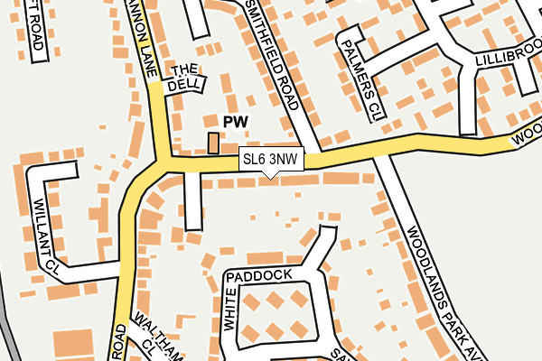 SL6 3NW map - OS OpenMap – Local (Ordnance Survey)