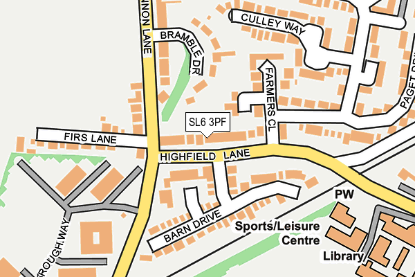 SL6 3PF map - OS OpenMap – Local (Ordnance Survey)