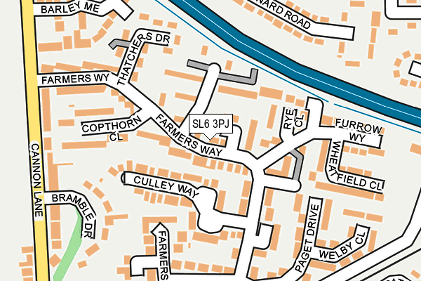 SL6 3PJ map - OS OpenMap – Local (Ordnance Survey)