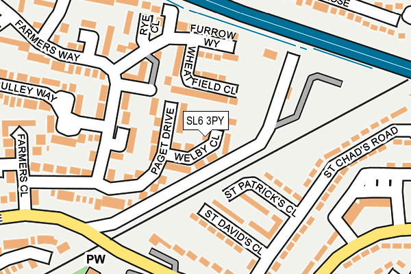 SL6 3PY map - OS OpenMap – Local (Ordnance Survey)