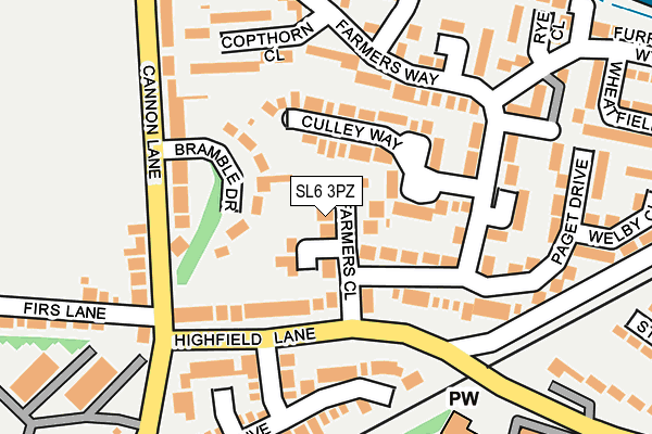 SL6 3PZ map - OS OpenMap – Local (Ordnance Survey)