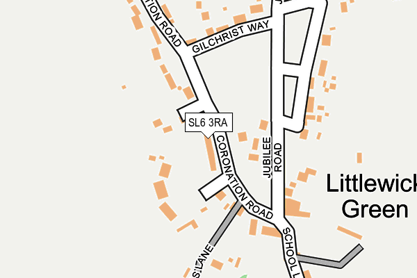Map of THE CRICKETERS LG LTD at local scale