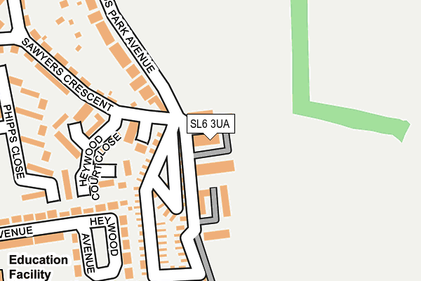 SL6 3UA map - OS OpenMap – Local (Ordnance Survey)
