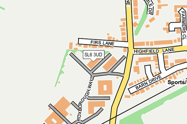 SL6 3UD map - OS OpenMap – Local (Ordnance Survey)