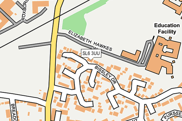 SL6 3UU map - OS OpenMap – Local (Ordnance Survey)