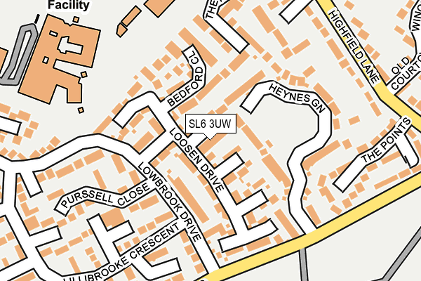 SL6 3UW map - OS OpenMap – Local (Ordnance Survey)