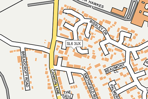 SL6 3UX map - OS OpenMap – Local (Ordnance Survey)