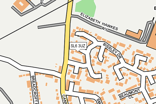 SL6 3UZ map - OS OpenMap – Local (Ordnance Survey)