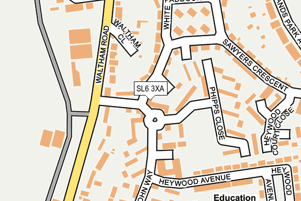 SL6 3XA map - OS OpenMap – Local (Ordnance Survey)