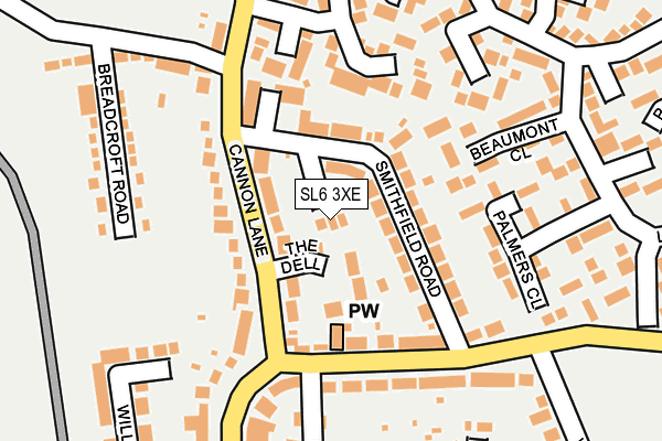 SL6 3XE map - OS OpenMap – Local (Ordnance Survey)