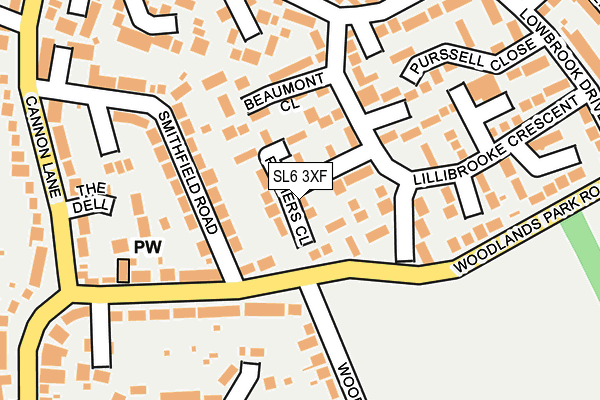 SL6 3XF map - OS OpenMap – Local (Ordnance Survey)