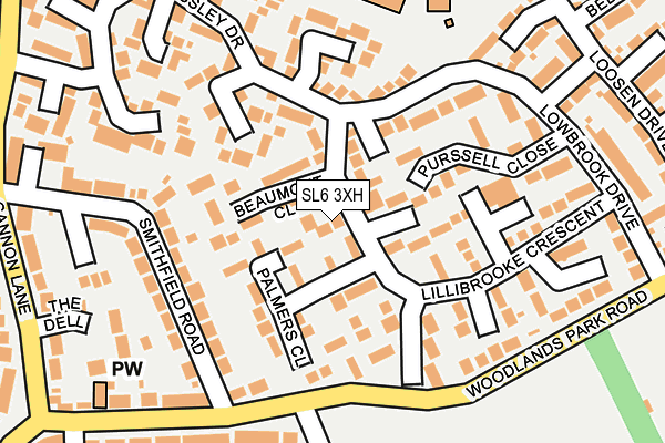 SL6 3XH map - OS OpenMap – Local (Ordnance Survey)