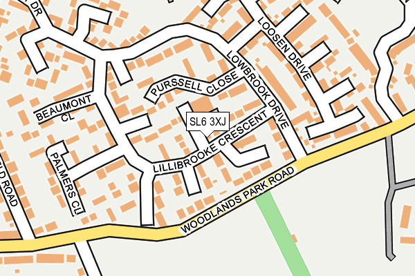 SL6 3XJ map - OS OpenMap – Local (Ordnance Survey)