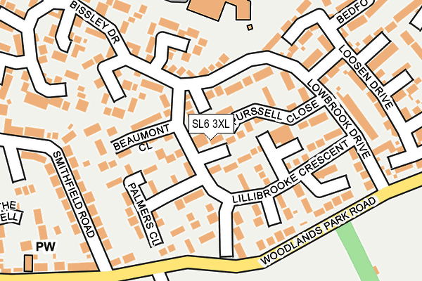 SL6 3XL map - OS OpenMap – Local (Ordnance Survey)