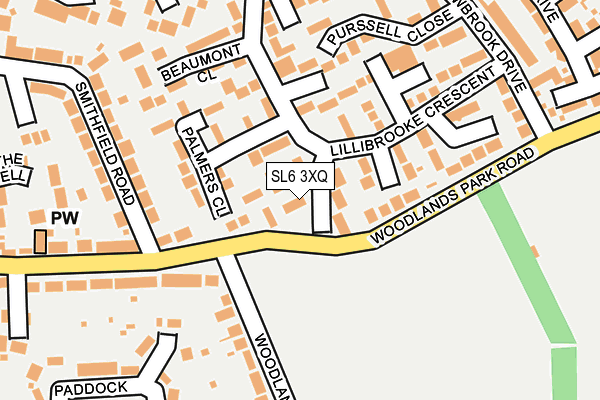 SL6 3XQ map - OS OpenMap – Local (Ordnance Survey)
