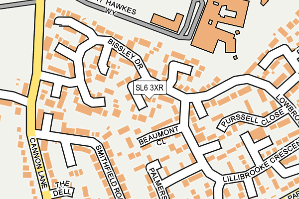 SL6 3XR map - OS OpenMap – Local (Ordnance Survey)