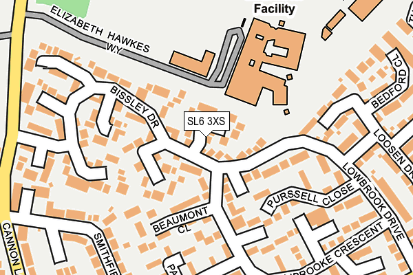 SL6 3XS map - OS OpenMap – Local (Ordnance Survey)