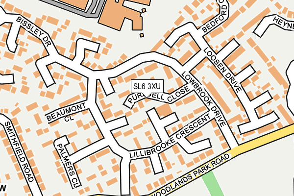 SL6 3XU map - OS OpenMap – Local (Ordnance Survey)