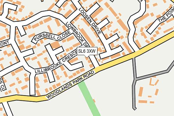 SL6 3XW map - OS OpenMap – Local (Ordnance Survey)