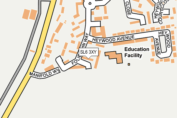 SL6 3XY map - OS OpenMap – Local (Ordnance Survey)