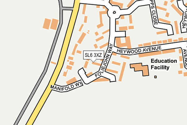 SL6 3XZ map - OS OpenMap – Local (Ordnance Survey)