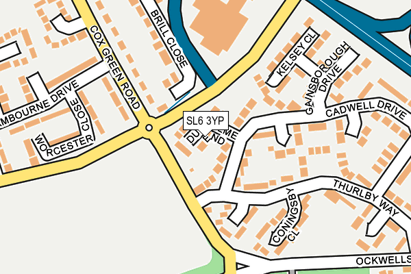 SL6 3YP map - OS OpenMap – Local (Ordnance Survey)