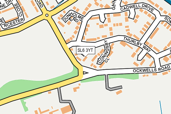 SL6 3YT map - OS OpenMap – Local (Ordnance Survey)
