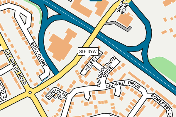 SL6 3YW map - OS OpenMap – Local (Ordnance Survey)