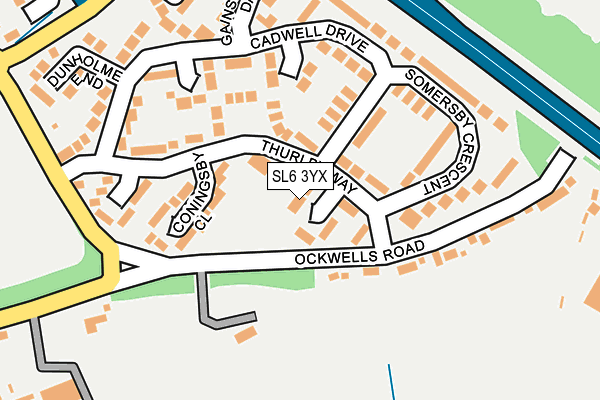 SL6 3YX map - OS OpenMap – Local (Ordnance Survey)