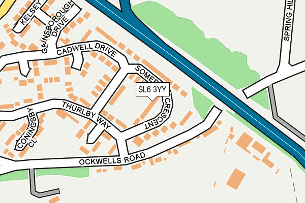 SL6 3YY map - OS OpenMap – Local (Ordnance Survey)