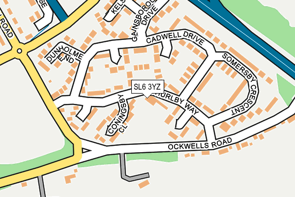 SL6 3YZ map - OS OpenMap – Local (Ordnance Survey)