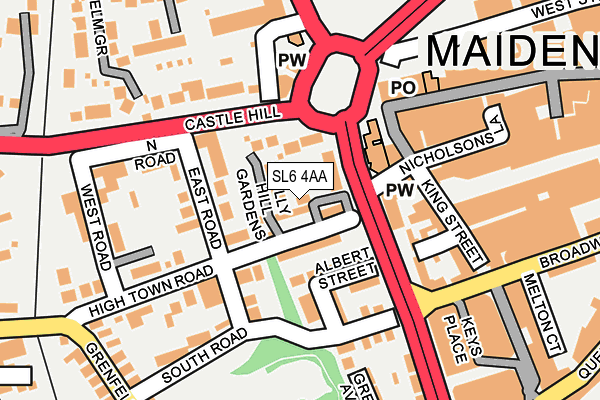 SL6 4AA map - OS OpenMap – Local (Ordnance Survey)