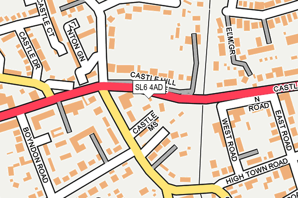 SL6 4AD map - OS OpenMap – Local (Ordnance Survey)