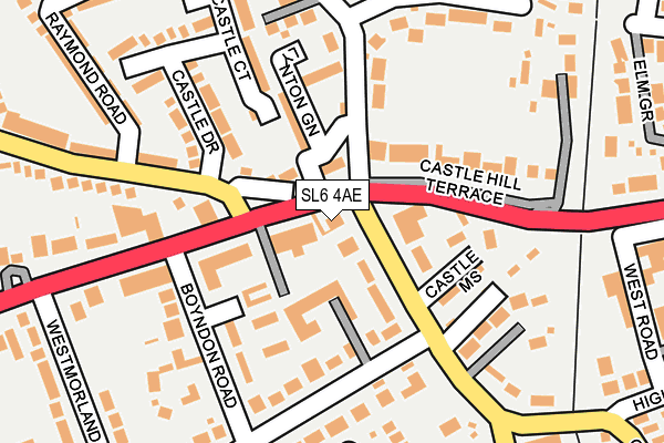SL6 4AE map - OS OpenMap – Local (Ordnance Survey)