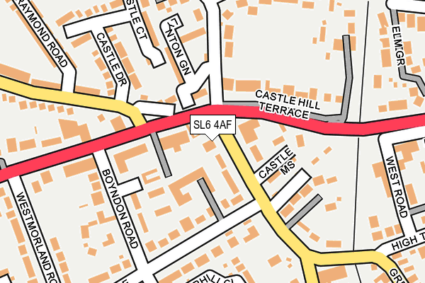 SL6 4AF map - OS OpenMap – Local (Ordnance Survey)