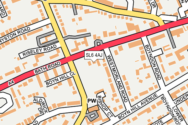 SL6 4AJ map - OS OpenMap – Local (Ordnance Survey)
